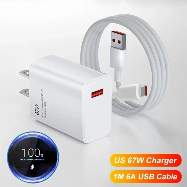 6A 67W Ultra Fast Charger Cable for Xiaomi 11 12 Lite 13T Redmi Note 10 11T 12T 13 POCO X3 X4 F4 Quick Charging Type C USB Cable