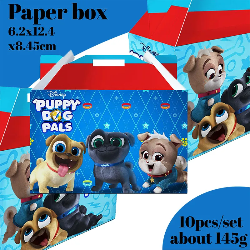 

10pcs Adorable Puppy Dog Party Supplies Theme Candy Box for Kids Birthday Decor Supplies Party Favor Boxes Paper Small Cake Box