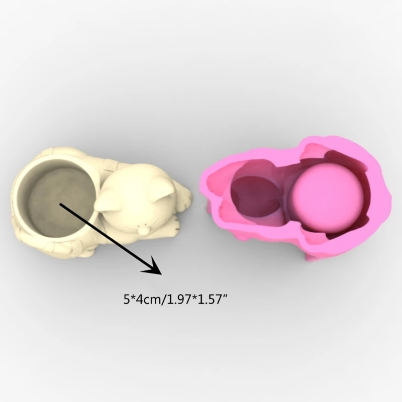 Y1UB милый кот держатель для ручек форма для цветочного горшка сочная форма для горшка штукатурки инструмент для изготовления