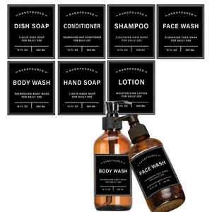 7/8 Stcs Shampoo Conditioner Body Wash Badezimmerflasche Aufkleber Dwater Proof Water Tags große Größe 8 Hauptverkaufshampoo und Dove Conditioner - №6