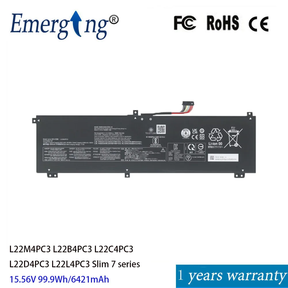 

Emerging Laptop Battery For Lenovo Legion Slim 7 series L22M4PC3 L22B4PC3 L22C4PC3 L22D4PC3 L22L4PC3 5B11K39157
