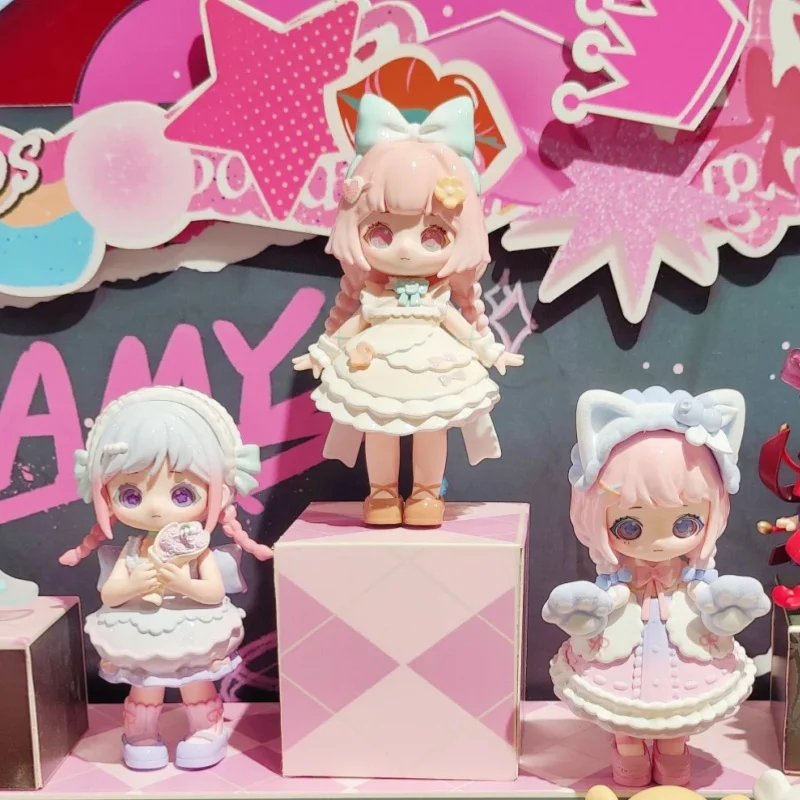 ليرورو مرحبا بكم في بيت الحلوى العصرية البلاستيكية صندوق أعمى اللعب لطيف التماثيل منضدية الحلي هدايا للأطفال والجامعات