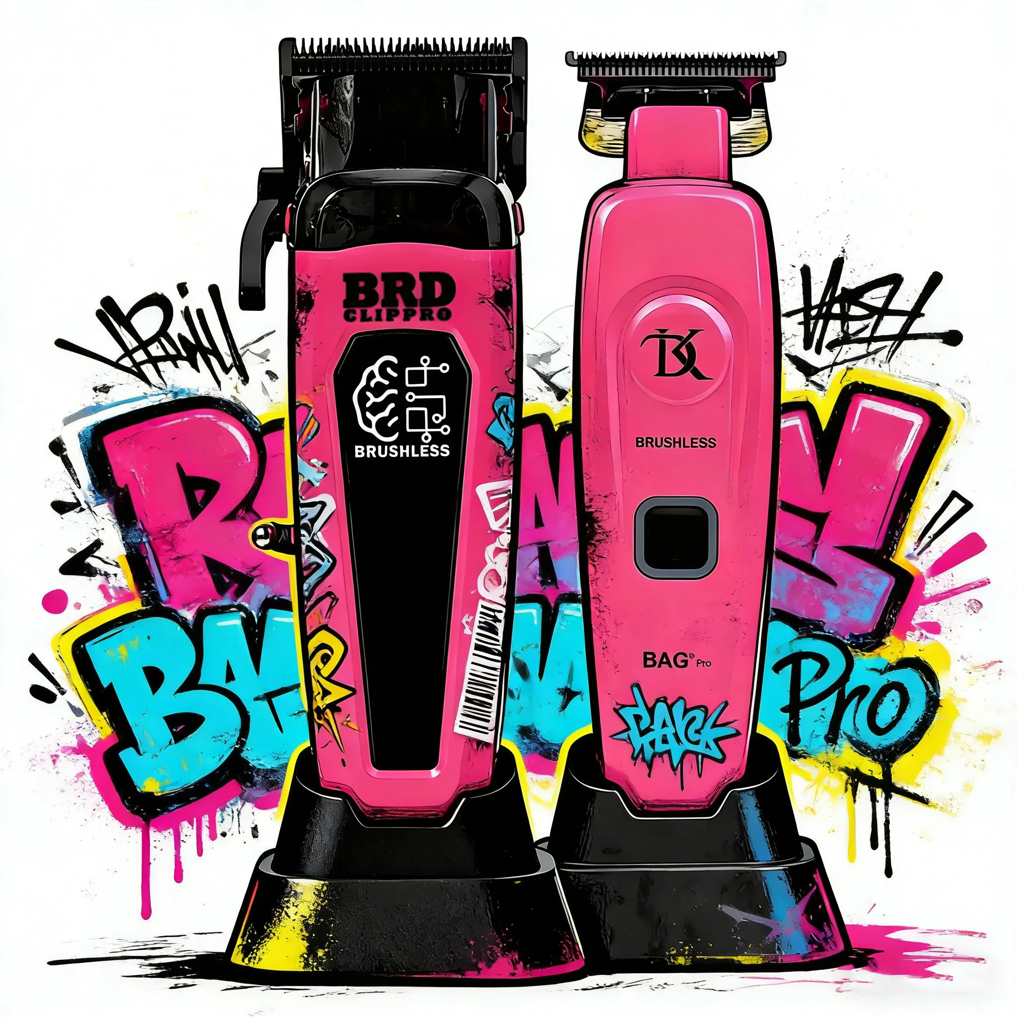 

Профессиональный розовый набор машинок для стрижки волос 106B-079 с бесщеточным двигателем 7500 об/мин, лезвиями FADE, металлический триммер для мужчин, для парикмахерских и салонов