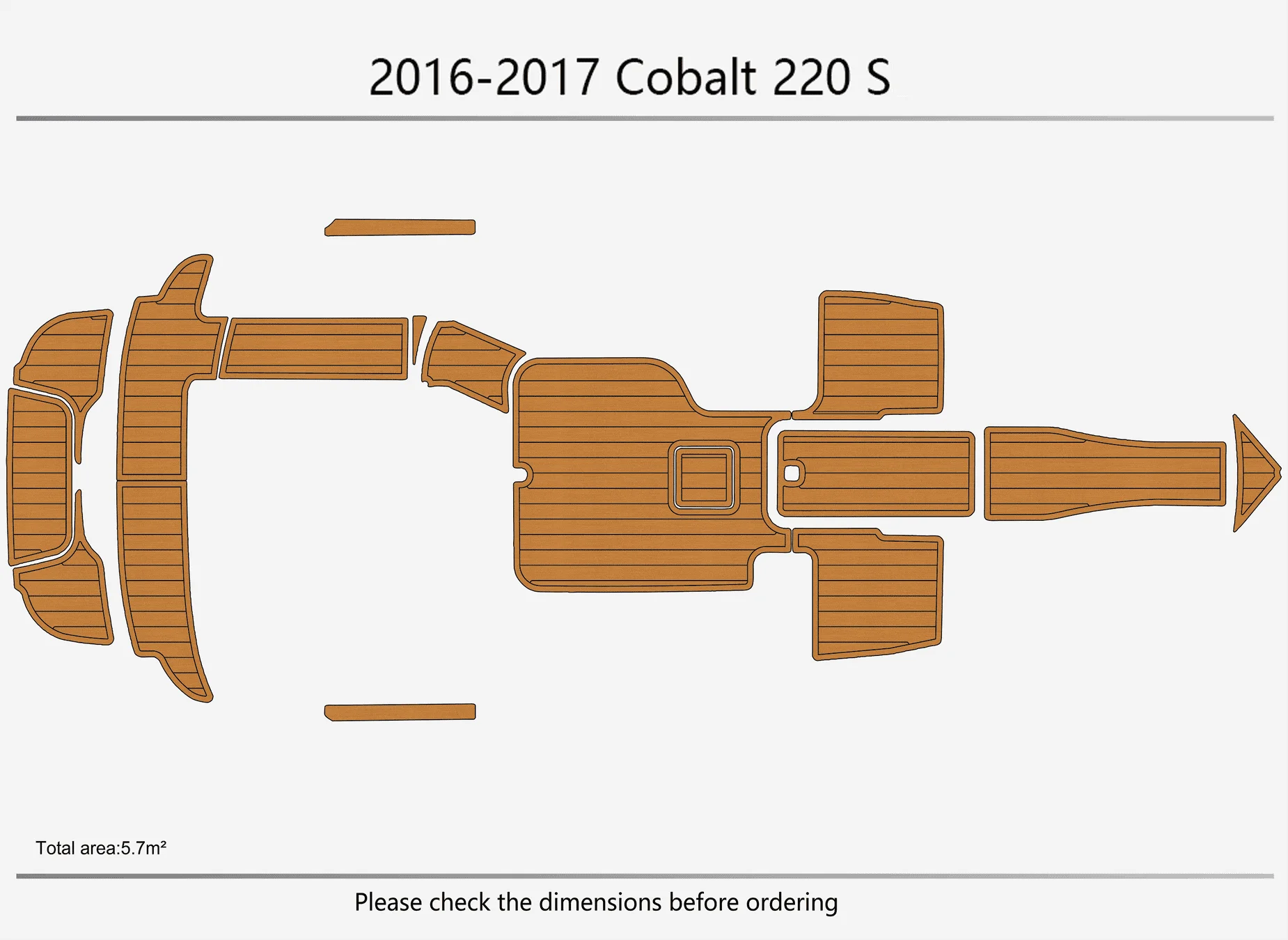 2016-2017 الكوبالت 220S 1/4 "6 مللي متر إيفا رغوة عدم الانزلاق البلاستيكية خشب الساج التزيين البحرية حصيرة أكوا جاتورستيب السجاد أرضية بحرية #2