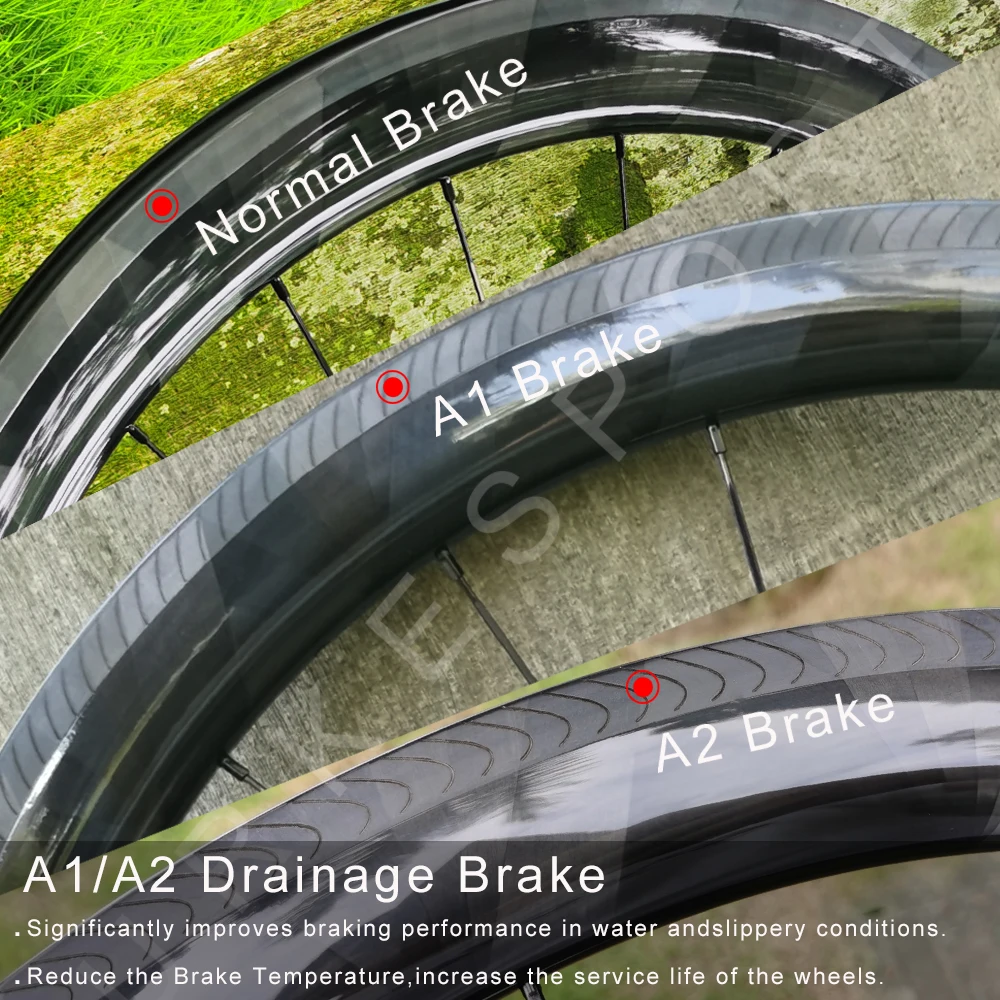 عجلات كربون X-light 700c Urke205 حافة الفرامل السقاطة QR 100 130 مللي متر الفاصلة لايحتاج عالية TG 260 ° مجموعة عجلات دراجة الطريق C UCI #3