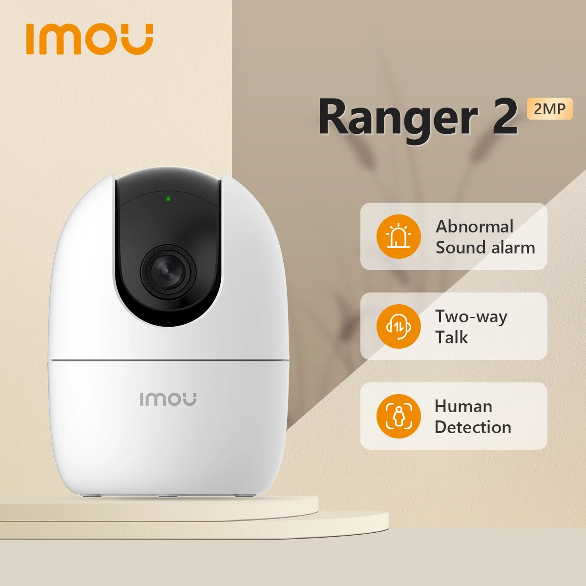 IMOU Ranger 2 2MP/4MP IP Camera 360 Rotate Human Detection Smart Tracking Night Vision Surveillance Wireless Wifi Camera