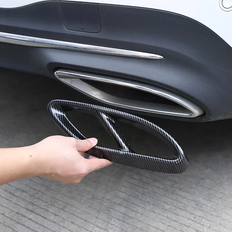 

For Mercedes-Benz GLC A B C E Class W205 W213 W176 W177 W246 W247 Stainless Steel Car Muffler Exhaust Pipe Cover Car Accessories