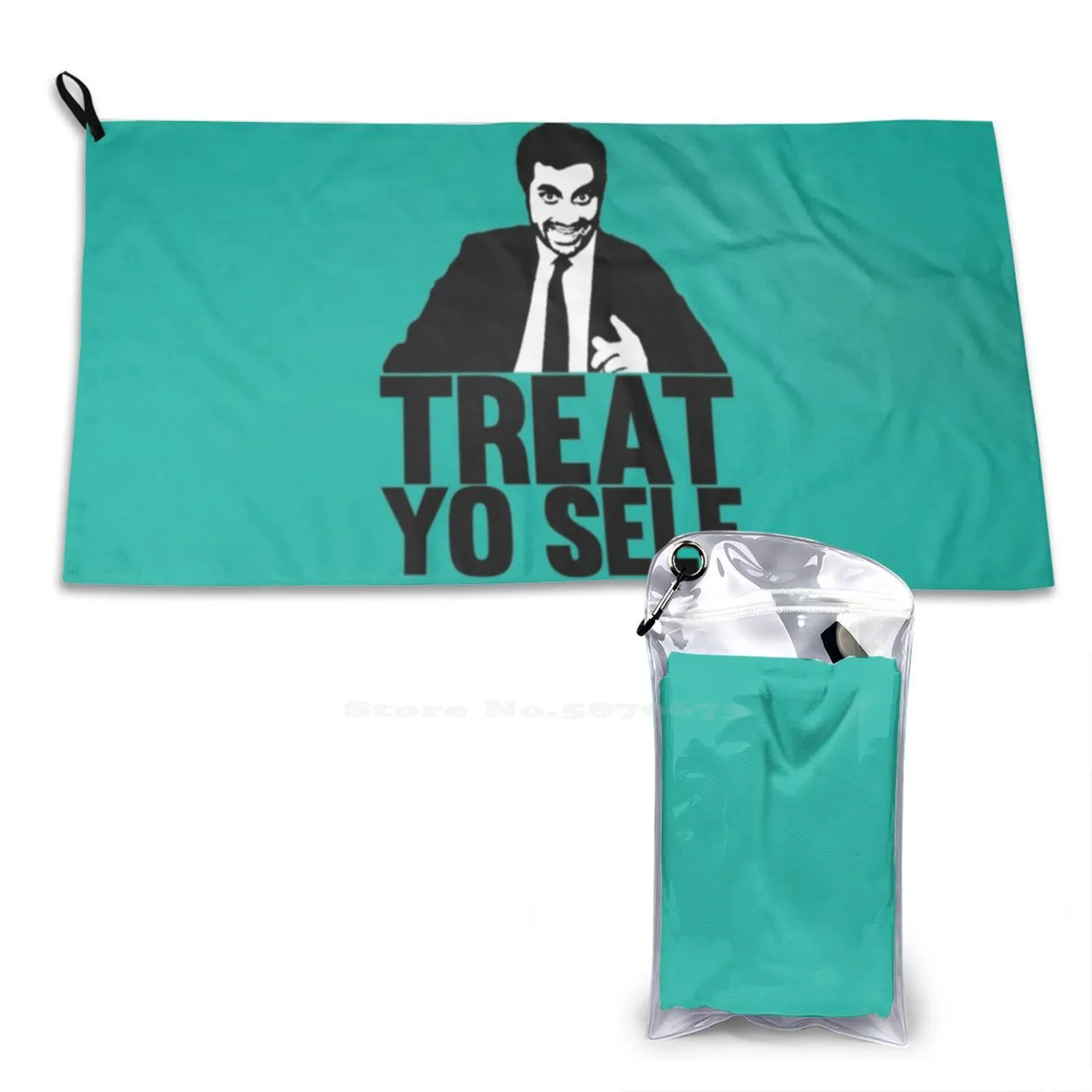 Treat Yo Self Bathroom Swimming School Travel Soft Towels Parks And Recreation Tom Haverford Treat Yo Self