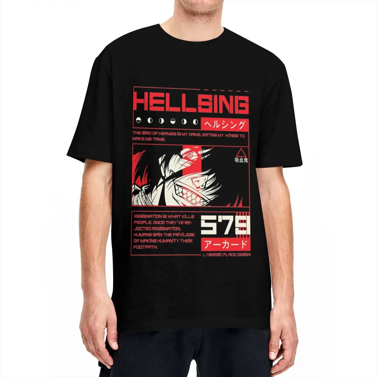 Metal Alucard Hellsing T Shirts for Men Women 100% Cotton Vintage T-Shirts Crewneck Tee Shirt Short Sleeve Clothing New Arrival