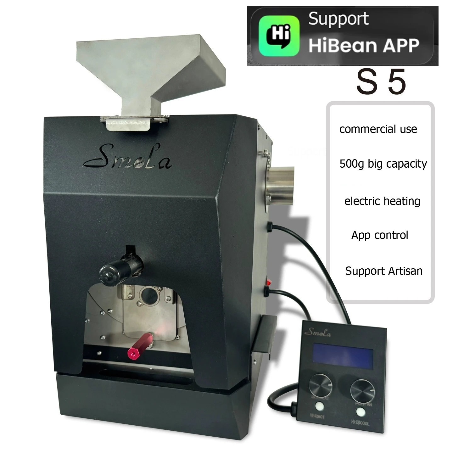 الحرفي الكيبان التحكم سمولا محمصة قهوة 500 جرام حبوب البن الكهربائية المحمصة ذكي وضع مزدوج حبوب البن تحميص الخبز