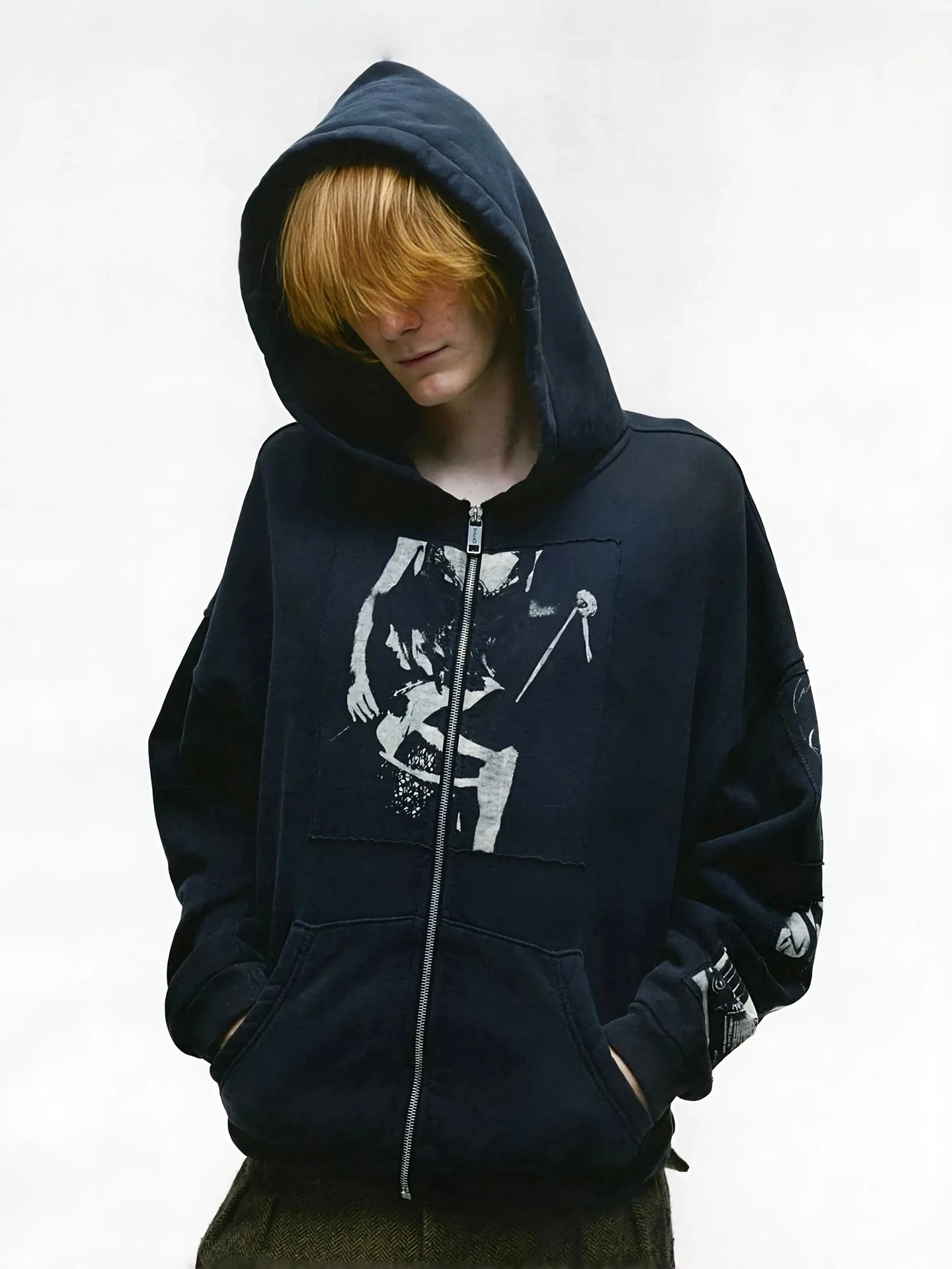 

Heavyweight American High Street Hoodie Zipper Loose Unisex Sweatshirt Jacket for Men And Women Casual Autumn Winter Cotton