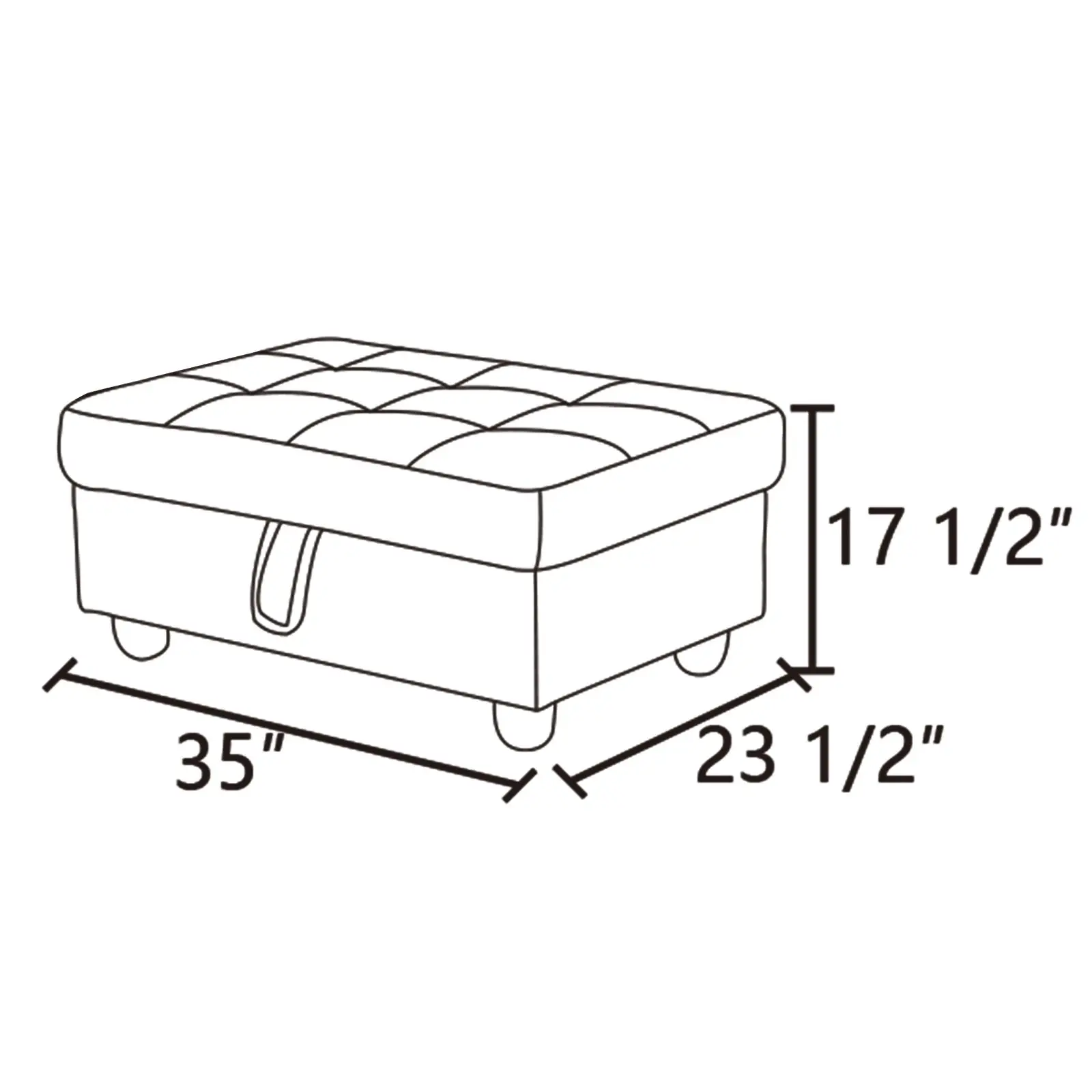 أثاث عصري أسود وأبيض شبه من جلد البولي يوريثان، مساحة تخزين مخفية كبيرة موفرة للمنزل والمكتب ومسند قدم متعدد الوظائف