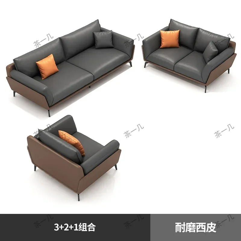 Estilo nórdico Sofá-cama de couro Sala Unusual Modern Couch Luxo Longue Recliner Straight Large Divano Home Furniture