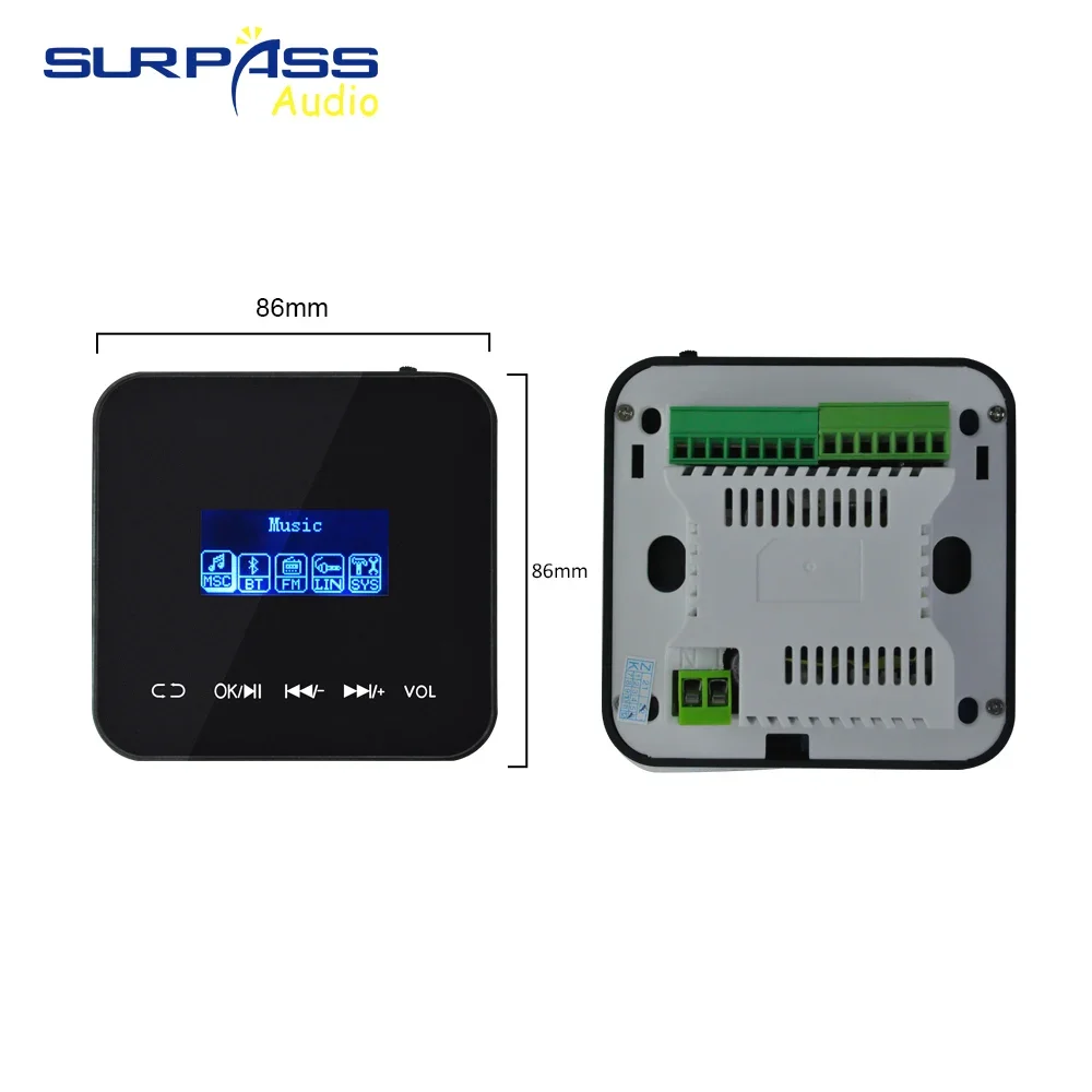 86 коробок с Bluetooth 5,0 активный сенсорный экран Аудио фоновый музыкальный контроллер звуковая панель для дома отеля комнаты объемный звук