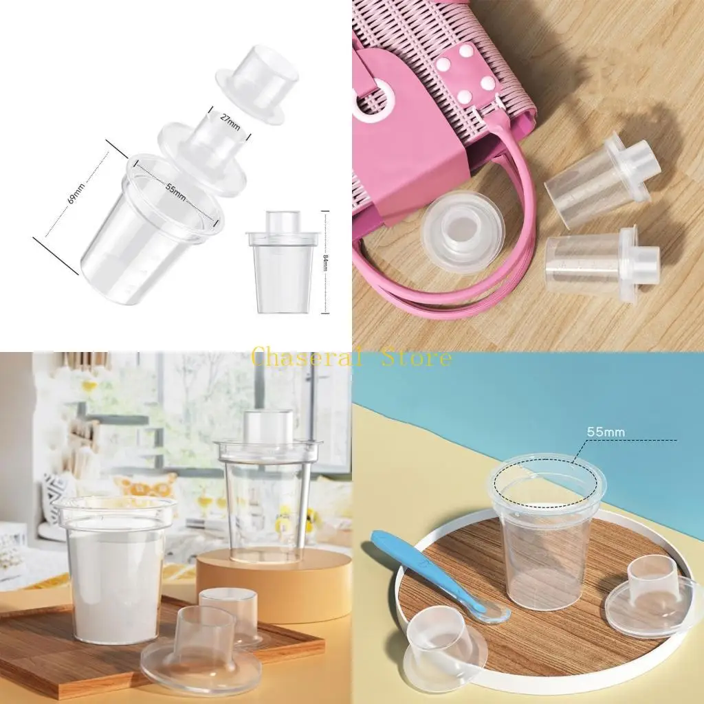 E7CE Set of 6pcs Milk Powder Dispensers Reliable Storage Box Case 80ml Capacity