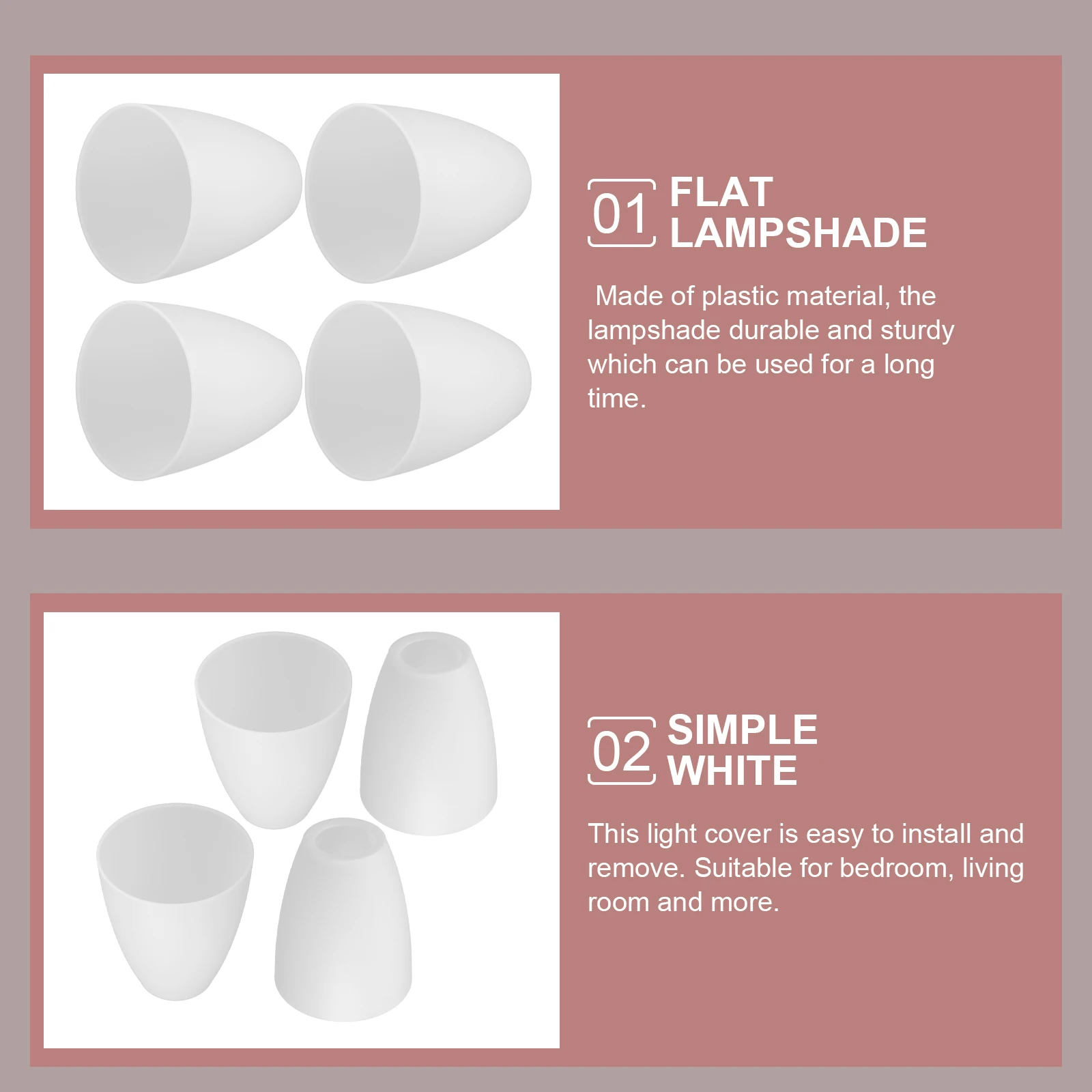 

Creative Lamp Shade Cover Plastic Table Light Shade Dust Insect Resistant Replacement for Bedroom Living