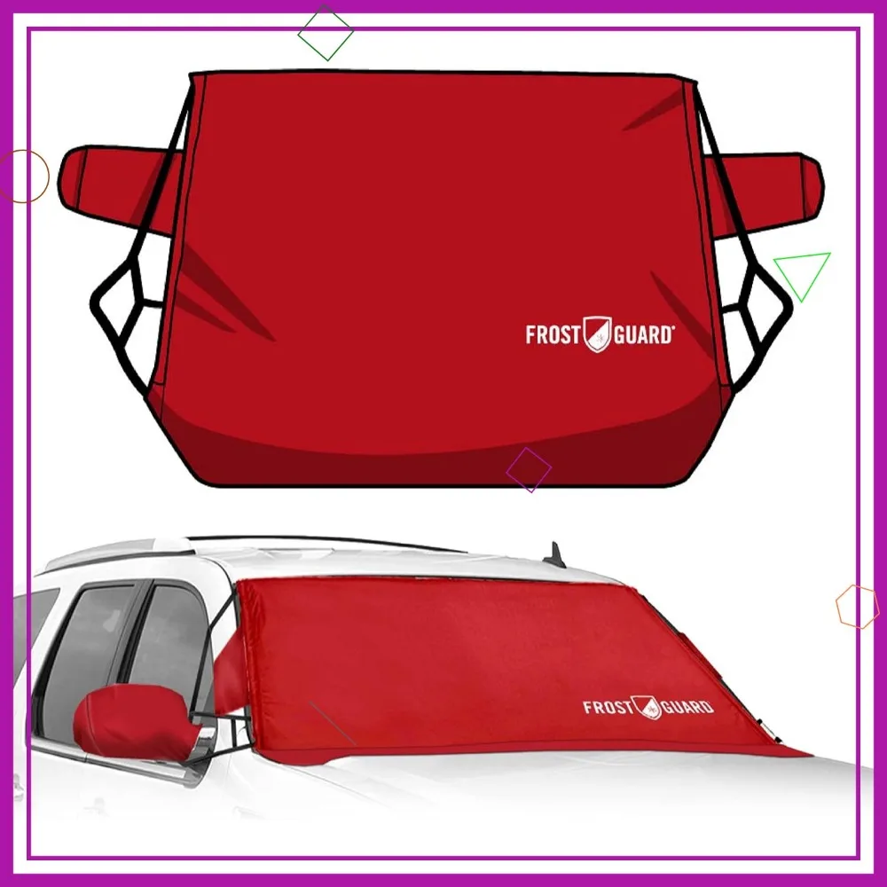 

XL Full-Coverage Car Windshield Cover for Ice and Snow Protection - Fits SUVs and Trucks with Wiper and Mirror Coverage