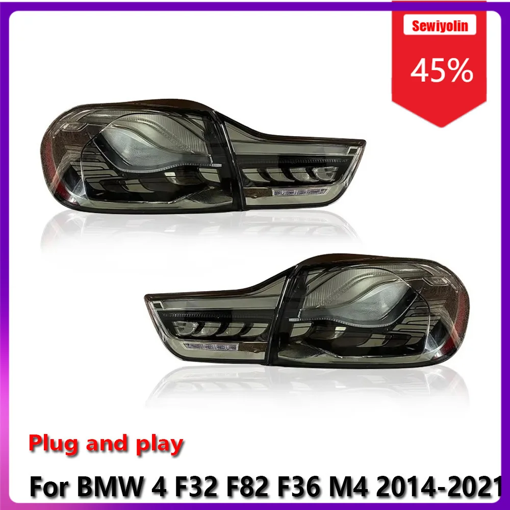 

Автомобильные светодиодные фонари в сборе для BMW 4 F32 F82 F36 M4 2014-2021, автоматические противотуманные фары DRL, стоп-сигналы поворота