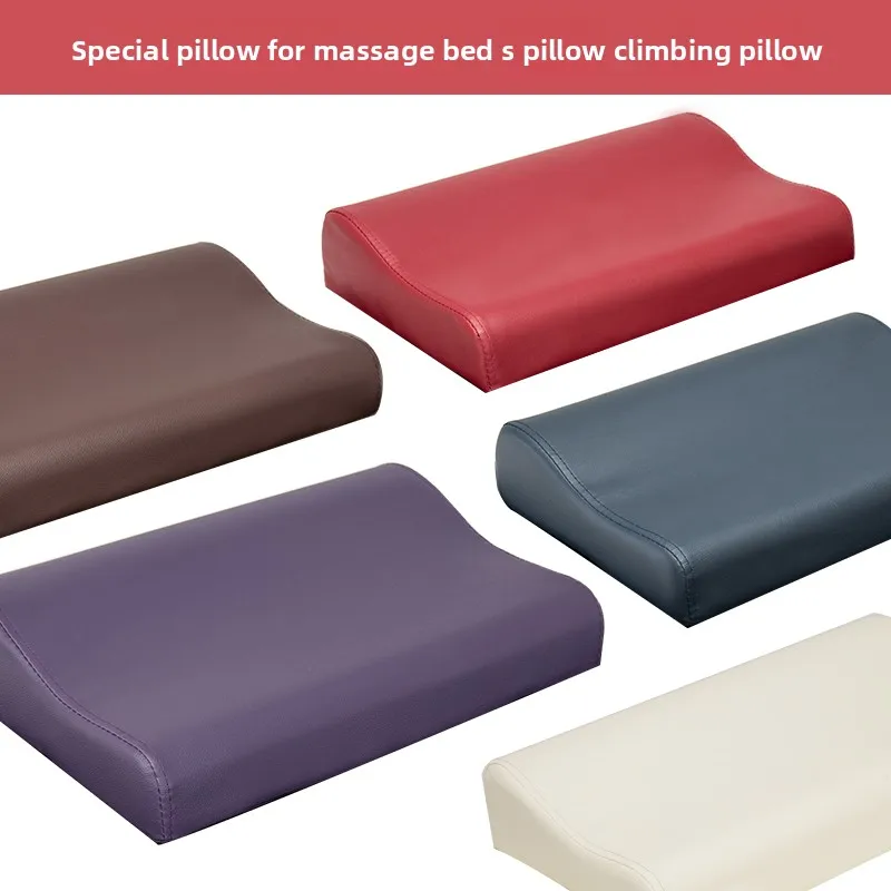 S-Shaped Comfortable Massage Pillow, Premium Korean Leather, Portable Headrest, Wear-Resistant Durable Massaging Pillow