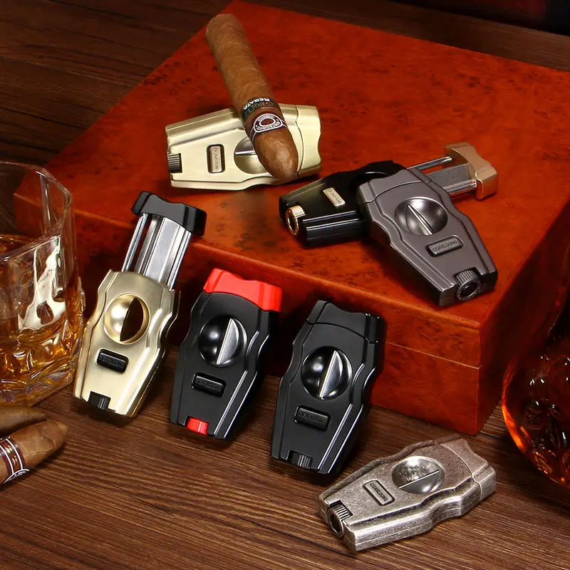 

Cigar Cutter Metal Stainless Steel Sharp smooth blade thickened Travel portable professional cigar cutter Cigar pliers