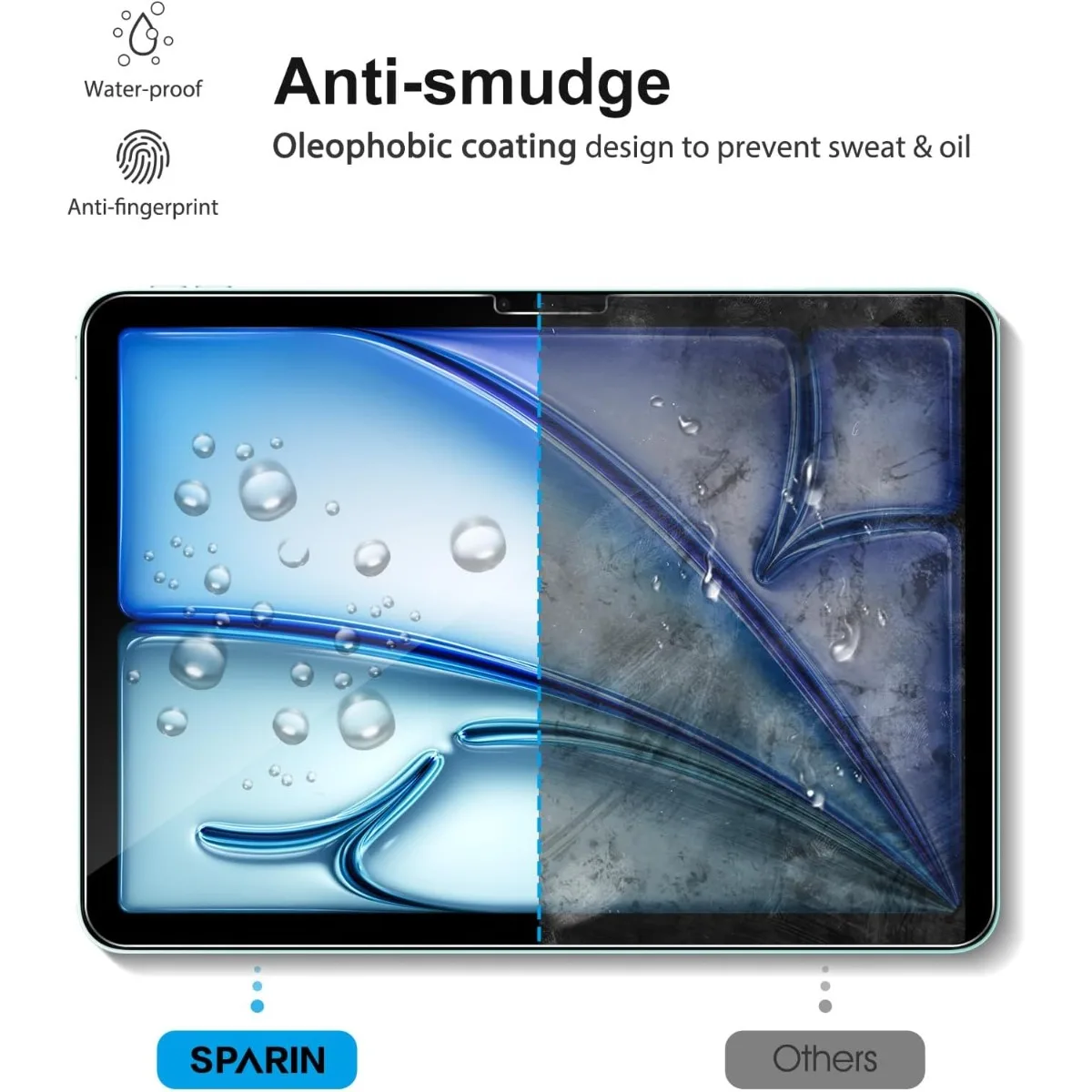 iPad Air 11インチ M3 2025 & M2 2024、(iPad Air 第7世代/第6世代)用スクリーンプロテクター2枚パック、強化ガラス - Apple Pencil Pro対応