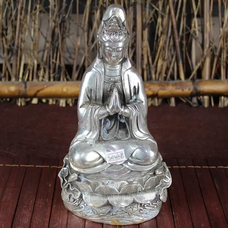 Guanyin with palms together Statue Sculpture Figurines Home Garden Decoration Statues For House ﻿
