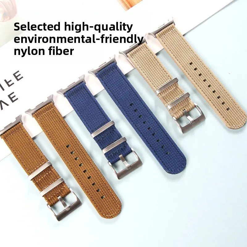 Suitable for Sam Sung Watch8 Nylon Strap Solid Color One Strap Woven Strap Casual Business Breathable