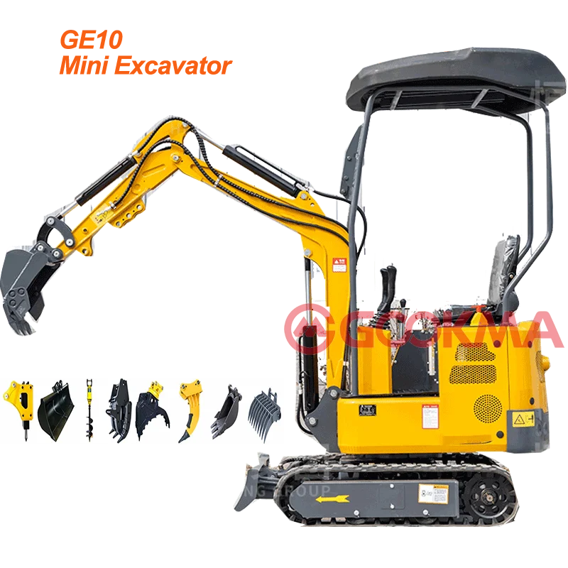 1.0t Mini excavator all-terrain universal excavation engineering agricultural hook machine Factory direct supply