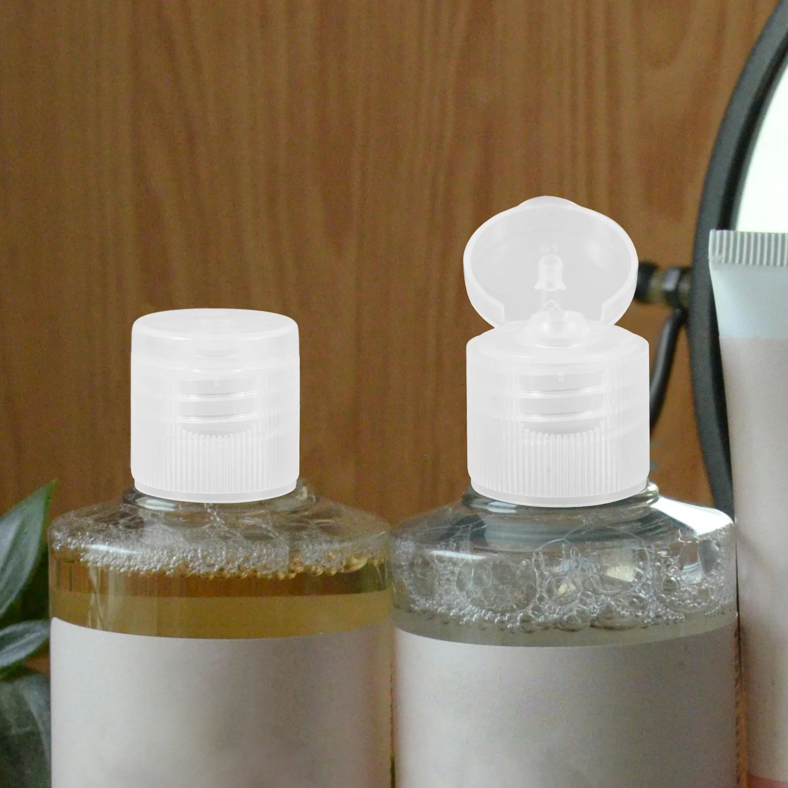 

50Pcs Anti-Wear Plastic Toothpaste Caps with Screw- Flip Top Lid for Travel Compact Reusable Tube Covers Convenient