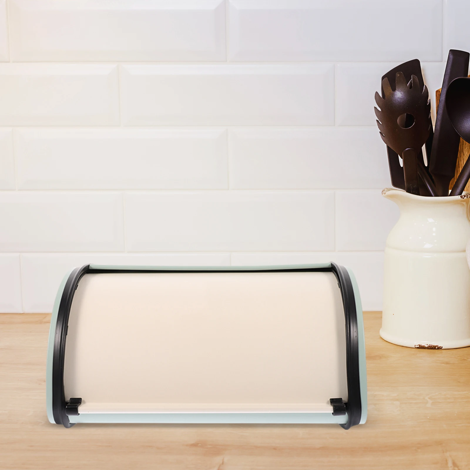 

Box Storage Container Iron Material Large Capacity Kitchen Counter Airtight White Boxes Loaf Containers Bags Homemade Bread