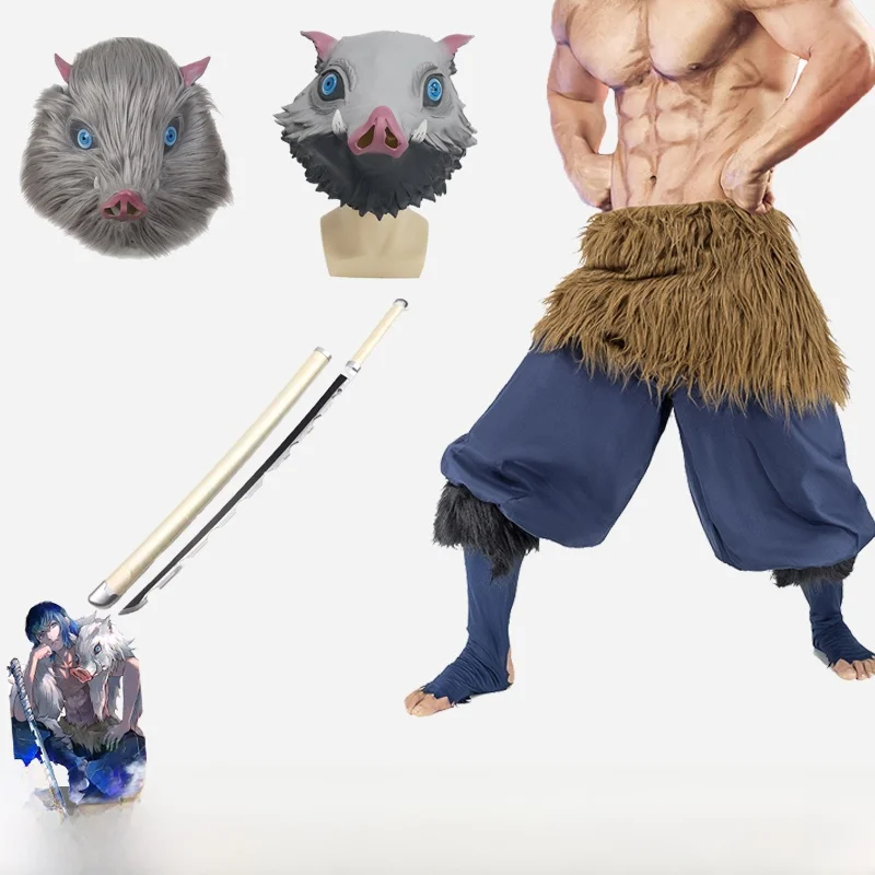 

Sanji Cosplay Costume Halloween Porker Headwear Plush Fabric Pig Head Accessory Traditional Chinese Costume Women's Fashion