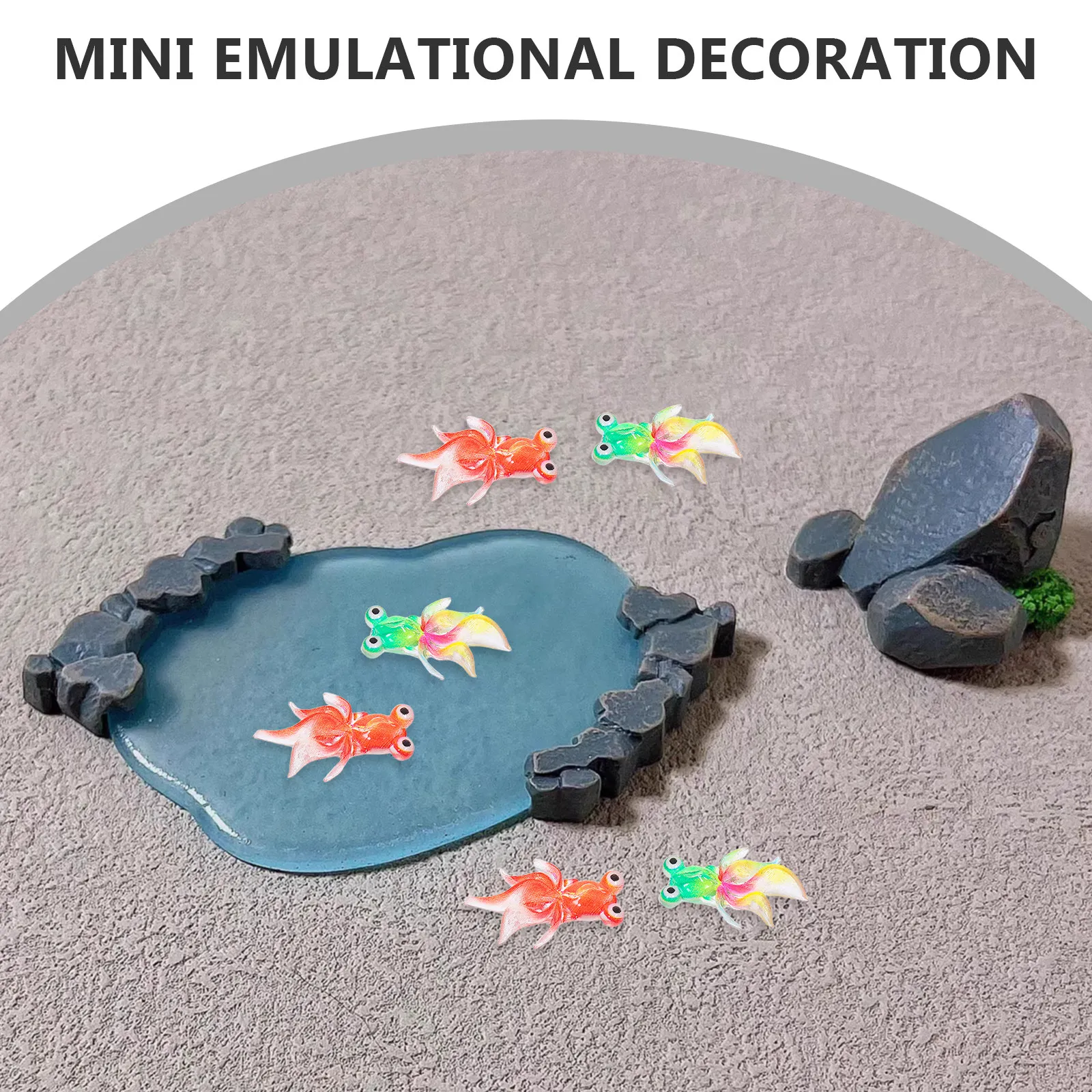 

20 шт. миниатюрных фигурок золотых рыбок из смолы, реалистичные имитации рыбок для декора кукольного домика, аквариума, террариума, ландшафтного дизайна