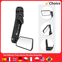 2pcs Bike Mirror Cycle Rear View Mirror Foldable 360 Degree Rotating Rearview Bicycle Handlebar Safety Mirror for Mountain