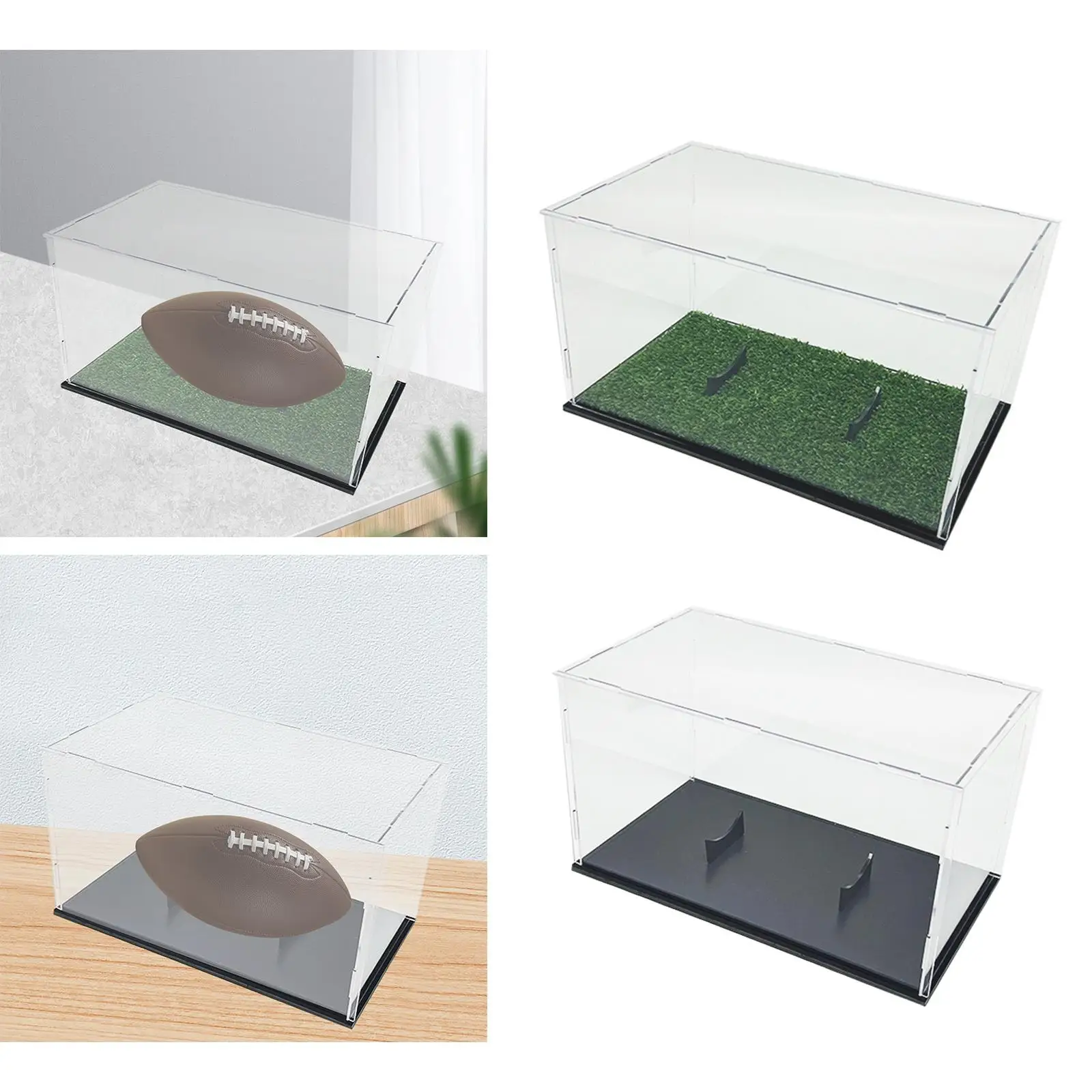 Acryl voetbalvitrine Acryl vitrine Stofdichte memorabilia balhouder voor verzamelobjecten Figuren Speelgoed gegoten auto