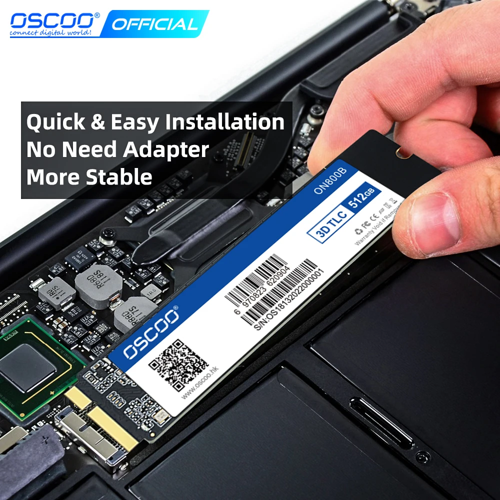 Imagem -05 - Oscoo-ssd Disco Rígido para Macbook Air A1465 A1466 Macbook Pro A1398 A1425 m2 128gb 256gb 512gb 1tb 2012