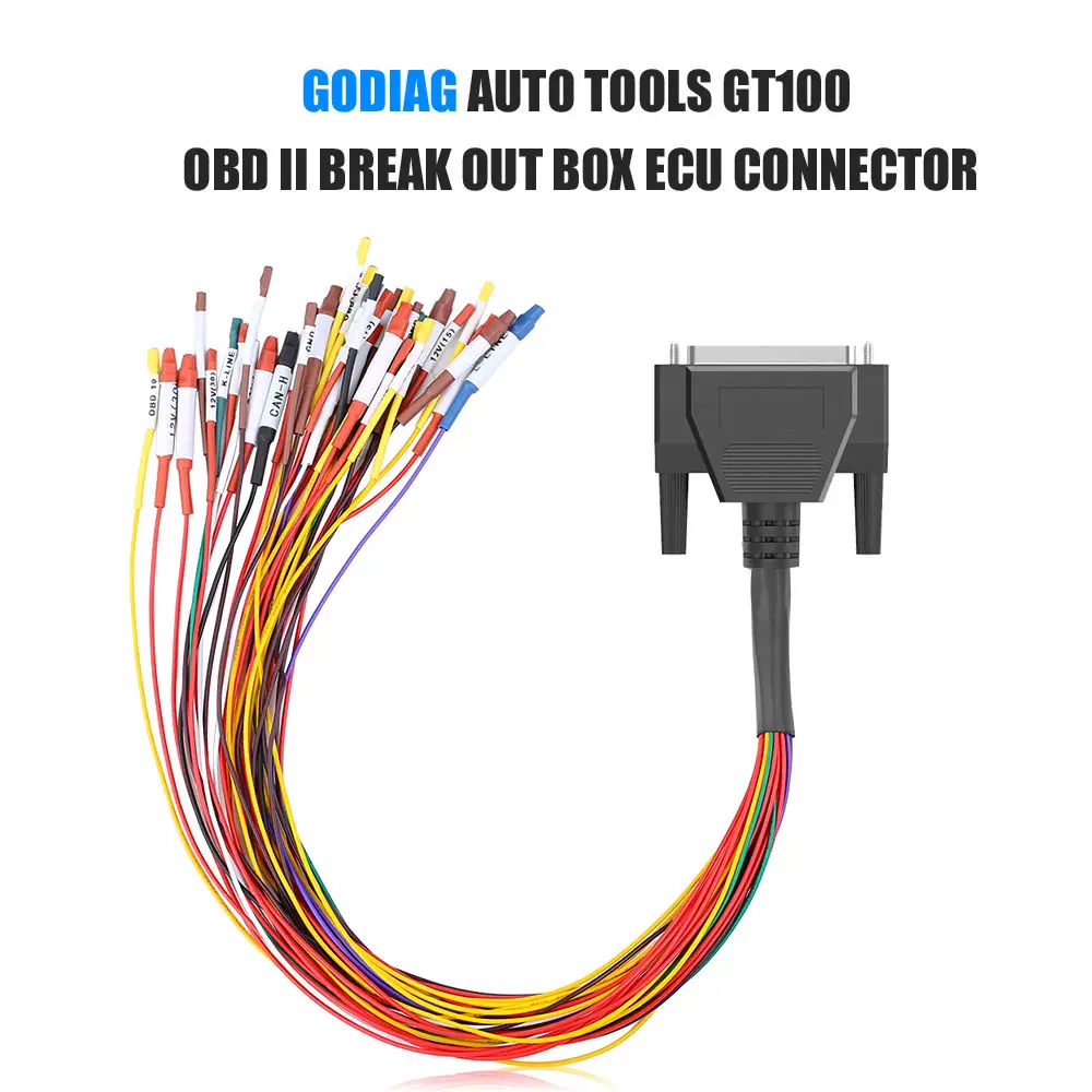 GODIAG OBD2 to DB25 Cable Work with GT100 OBDII Protocol Detector OBD2 Break Out Box