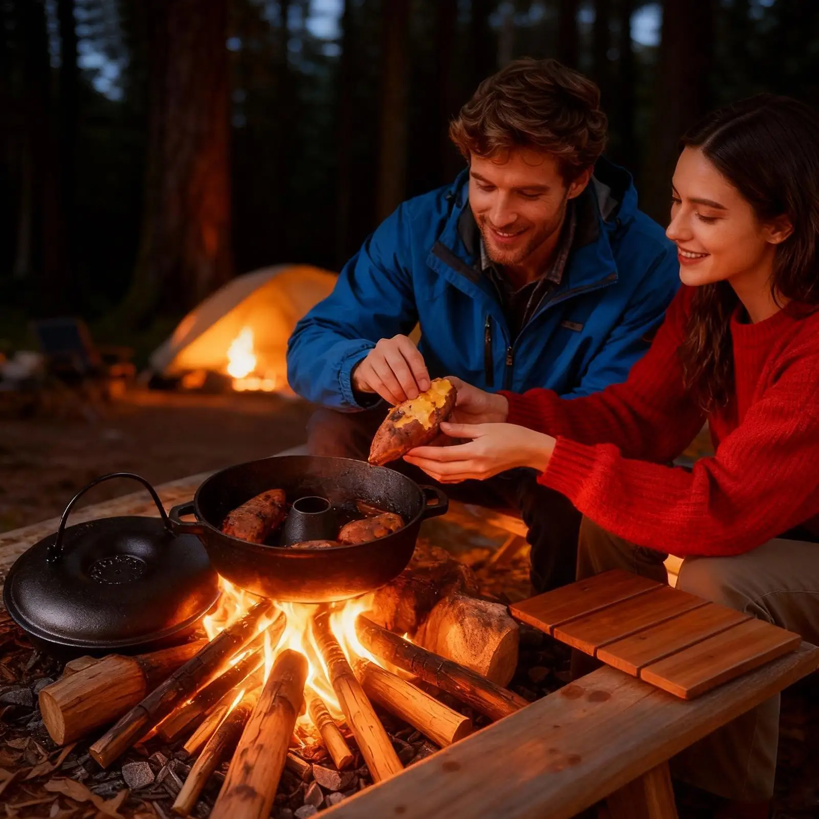 Cast Iron Cauldron For Cooking Heavy Duty High Temperature Resistant Cookware Camp Dutch Pot For Frying Roasting Stewing