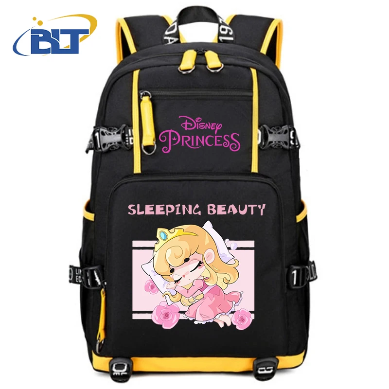 Mochila escolar estampada da série Disney Princess para meninas