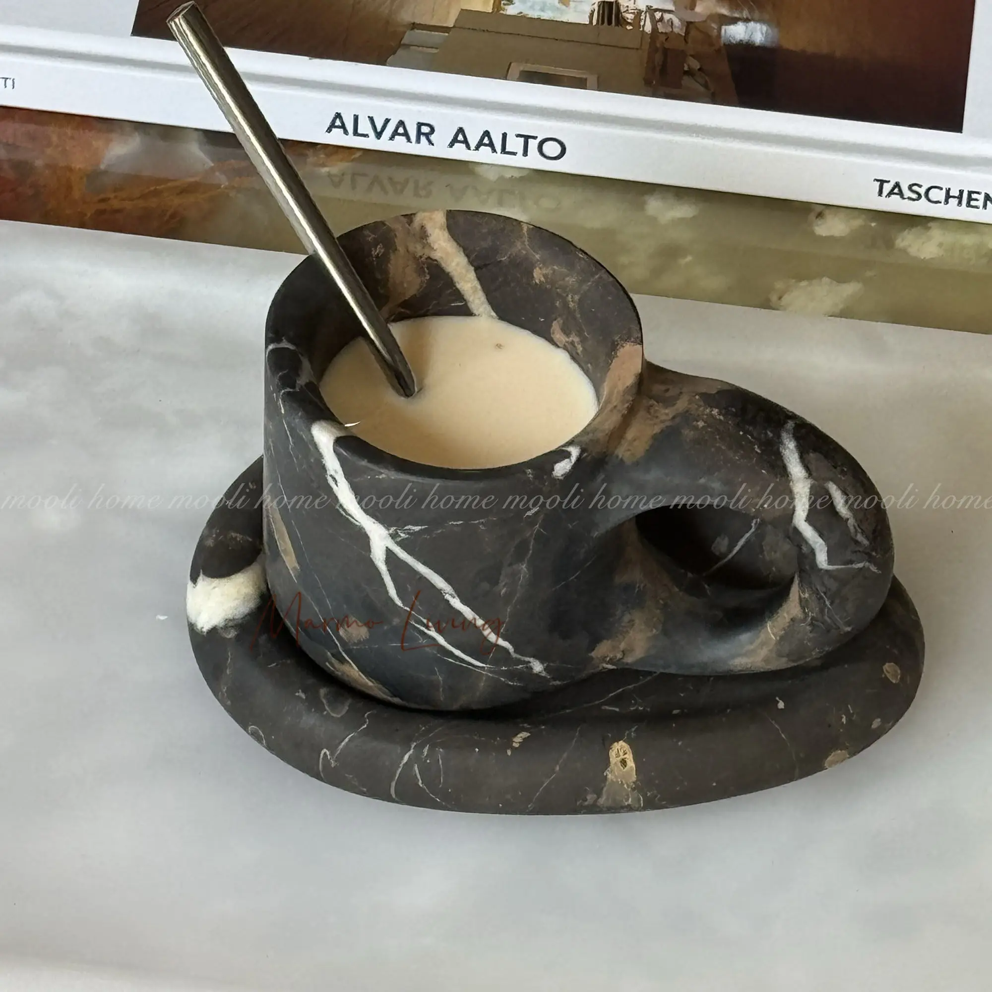 

Wabi Sabi Marble Coffee Cup Espresso Set Art Decor Small Water Cup High End House Ornament