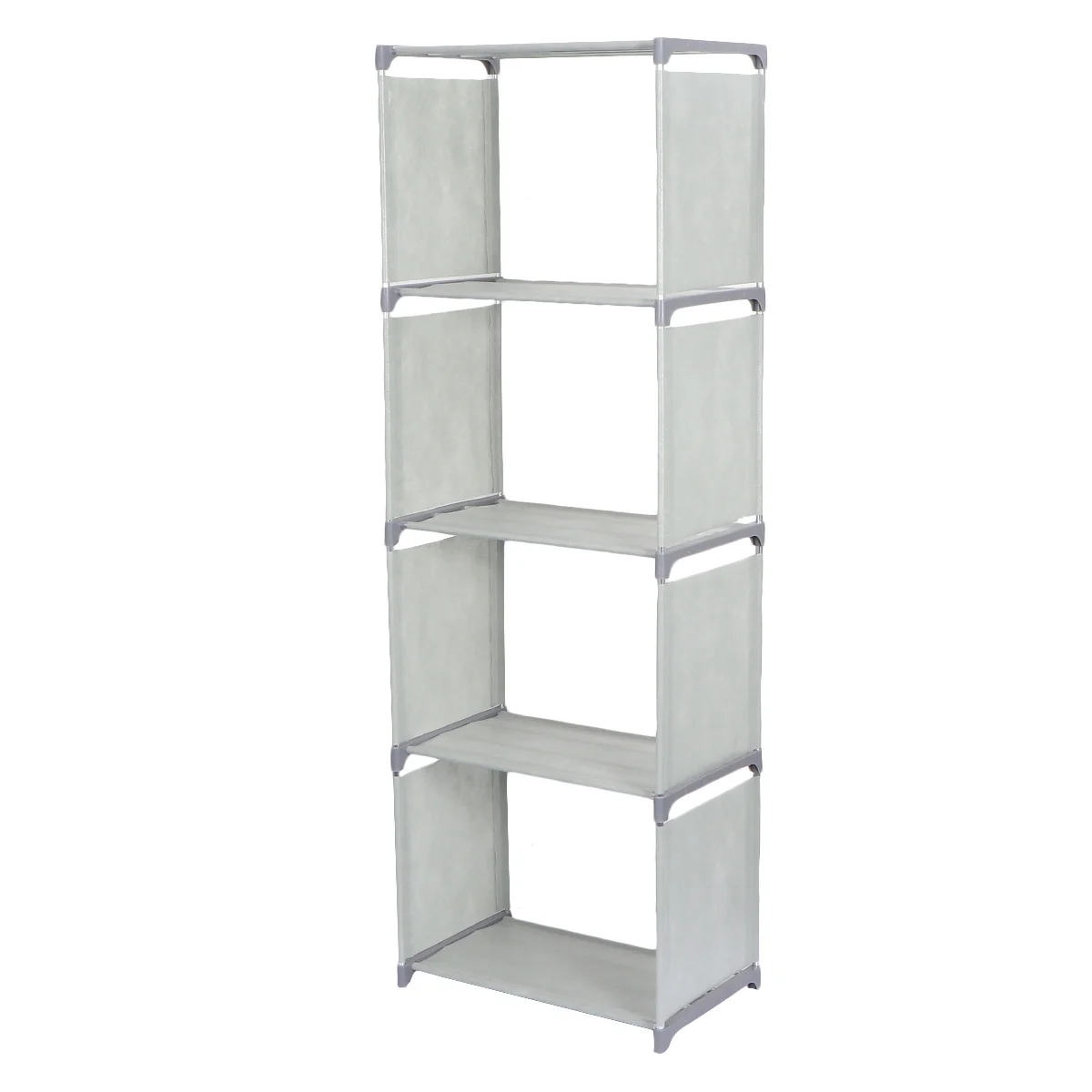 

1Pcs Combination Bookshelf Premium Plastic 5-Layer Desk Bookcase for Home Study Office Organize Books Magazines Supplies Grey
