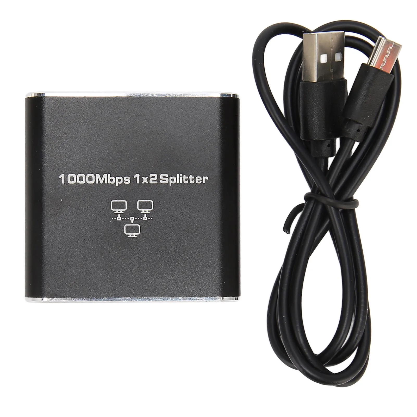 ตัวแยกสายอีเธอร์เน็ต 1 ต่อ 2 ความเร็ว 10/100/1000Mbps ใช้งานร่วมกับสาย Cat5 Cat5e Cat6 Cat7 ได้ รองรับการเชื่อมต่อเครือข่าย RJ45 ให้สองอุปกรณ์ใช้งานร่วมกัน