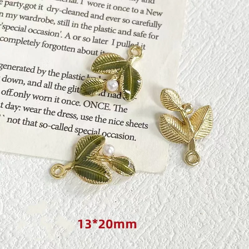 10 Stuks Vintage Delicate Wilgenbladeren Charme Voor Vrouwen Hanger Ketting Diy Sieraden Maken Liefdevol Accessoires