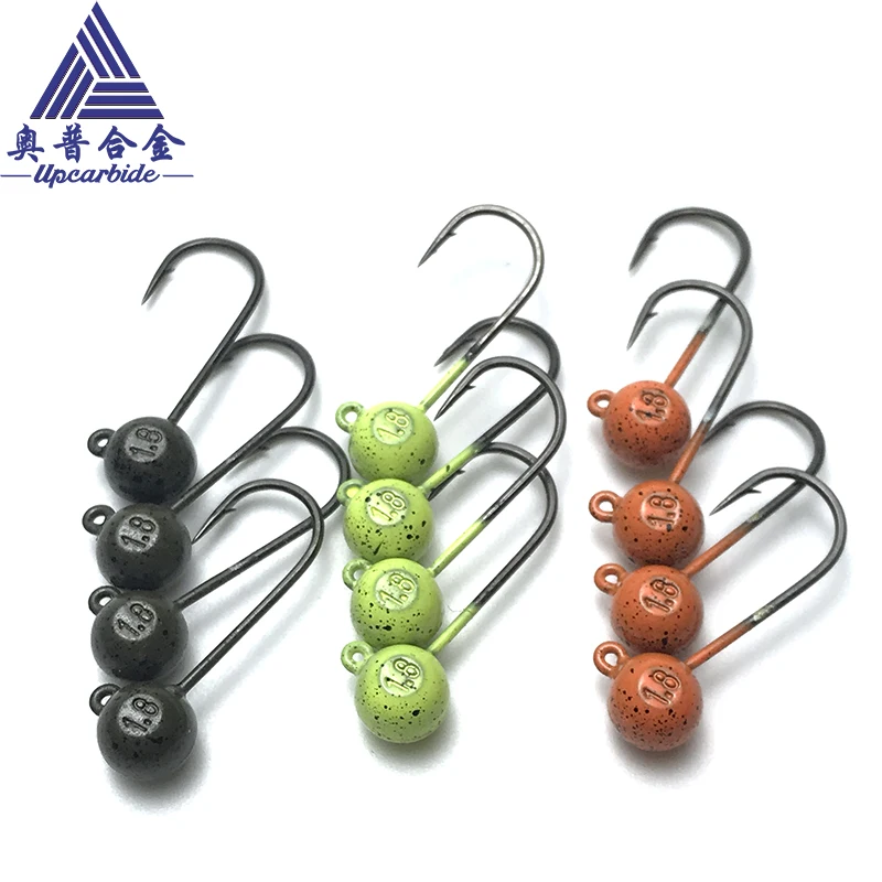 5/10pcs Jig Head Fishing Hook 1.8g Round Ball Jig Head Tungsten Hooks Soft Worm Lure Fishing Accessories