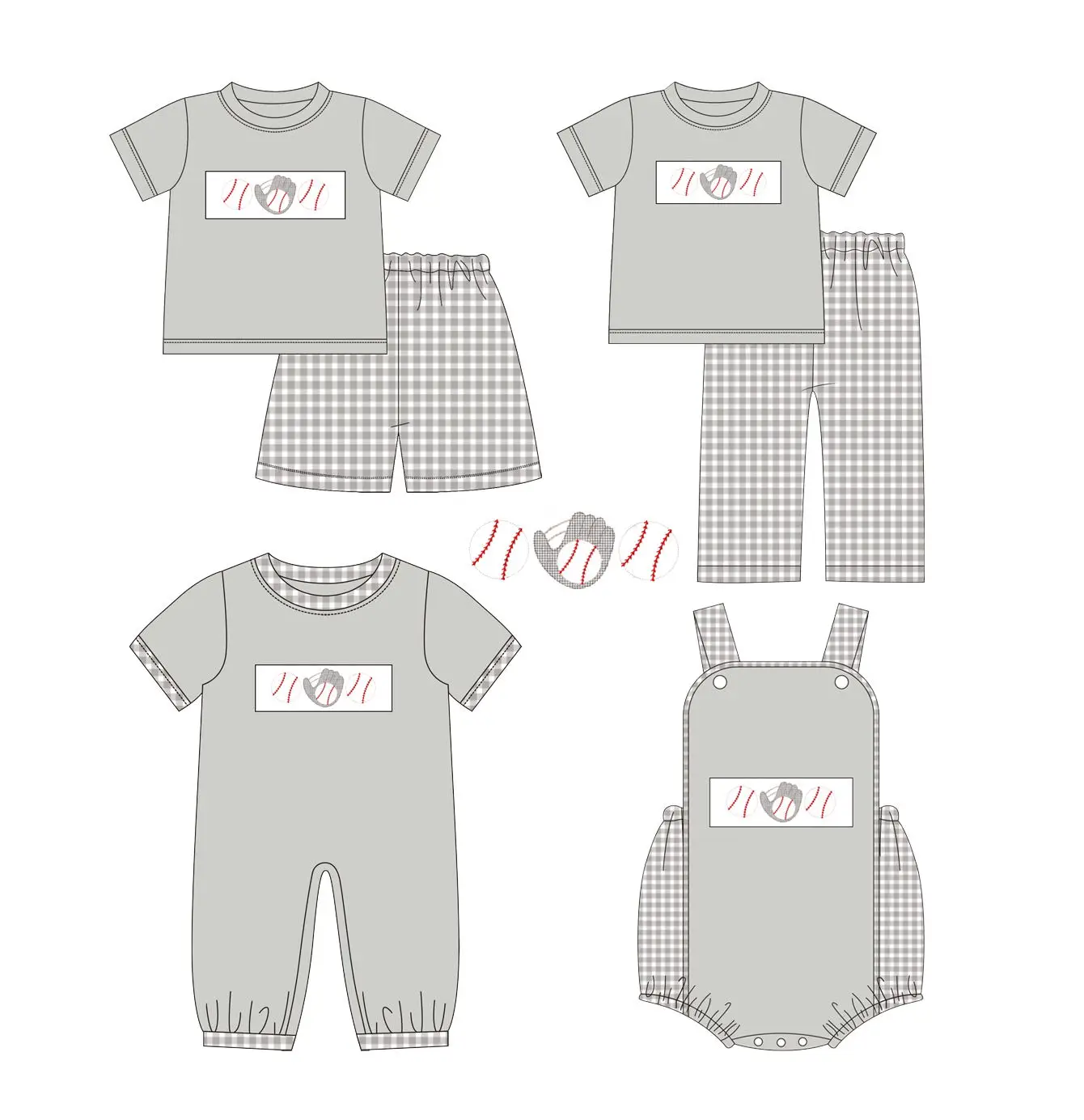 

Toddler Baby Clothes Baseball Print Short Sleeve Shorts Set Newborn Baby Rompers Baby Boy Clothes Girls Sets