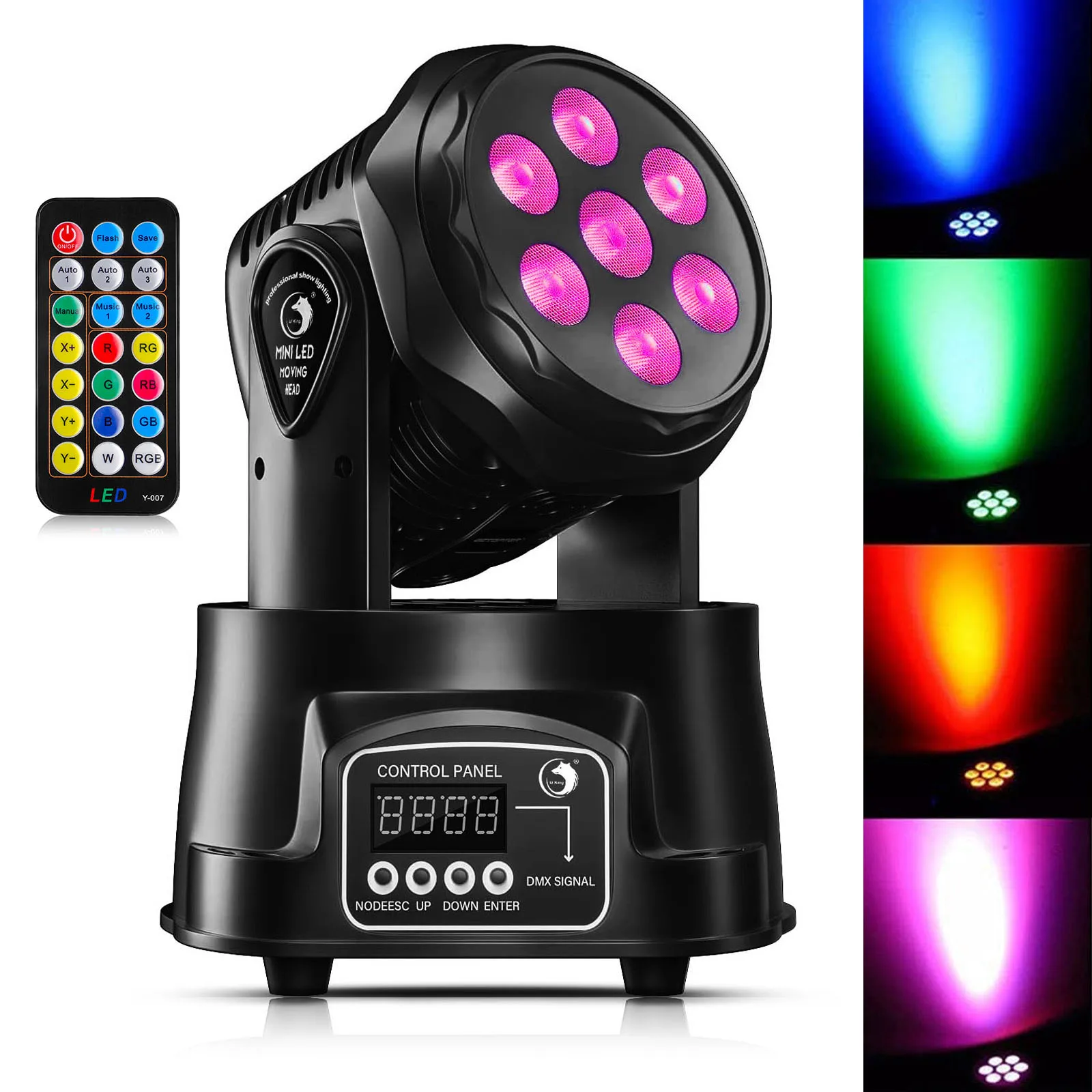 

Stage Lights Moving Head Light 105W RGBW DJ Shows Disco Bar Lighting Projector Wedding Christmas Halloween Holiday Party