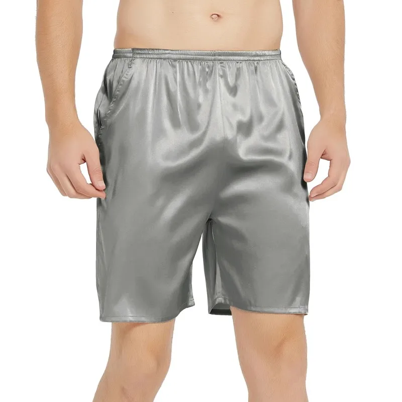 

Birdsky, 1PC Men pocket safety shorts boxer short 93% real mulberry silk 7% spandex solid colors. S-897L