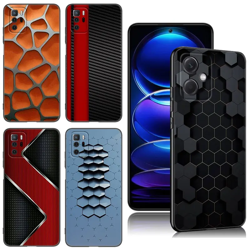 Carbon Fiber Phone Case For Xiaomi Redmi Note 8 9 10 11 11E 11T 11S 12 Pro 4G Plus 5G 8T 9S 10S 12S Black Silicone Cover