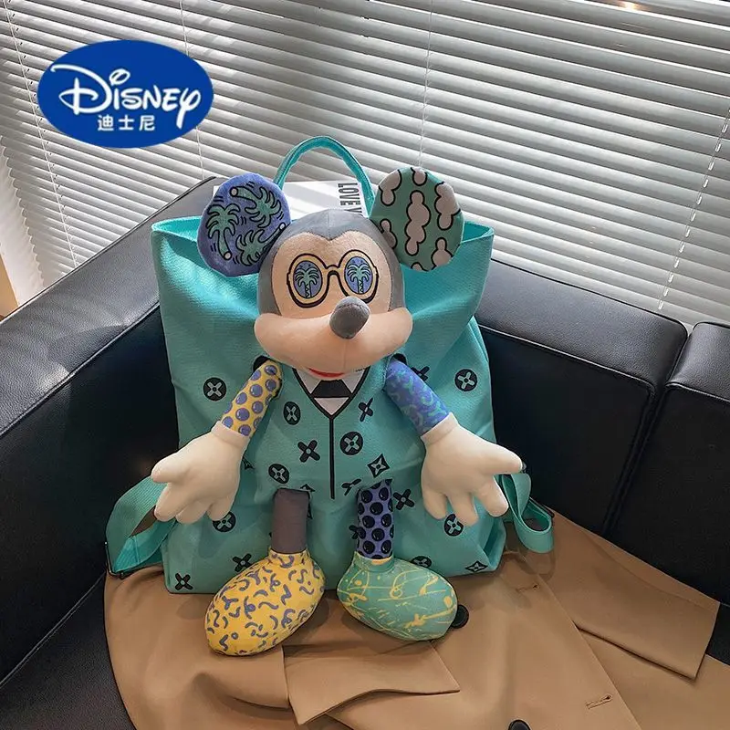 

Холщовый рюкзак Disney с Микки Маусом 2025г | Симпатичная книжная сумка для колледжа, модный рюкзак для женщин