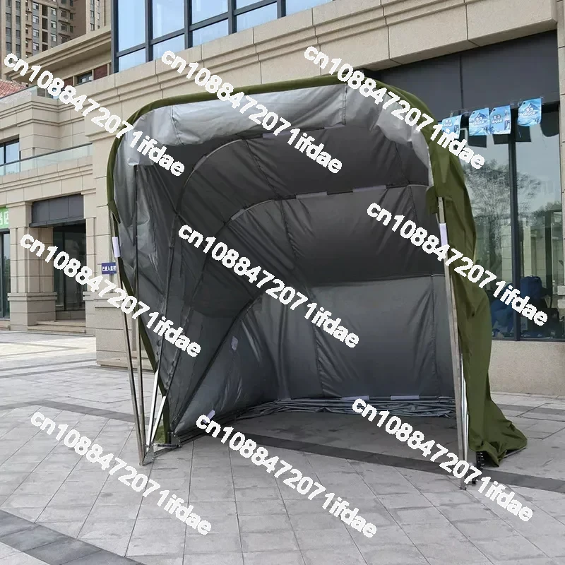 Semi-automatic outdoor mobile garage folding retractable sunscreen flame retardant car parking shed thickened cotton warm car co