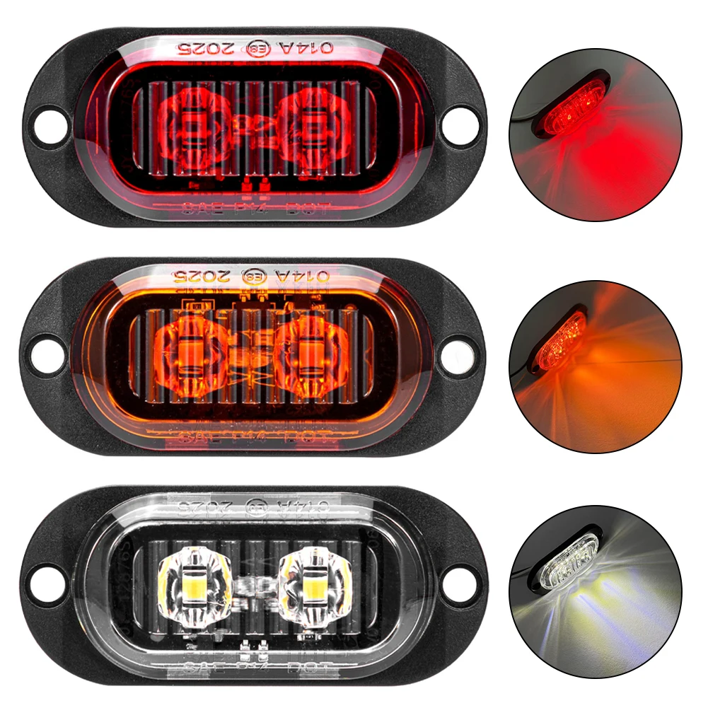 

Универсальные светодиодные автомобильные сигнальные огни, водонепроницаемый боковой габаритный сигнал безопасности грузовика, аварийная вспышка для грузовика